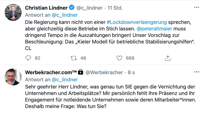 Twitter Lindner Werbekracher